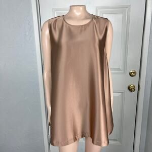 Lafayette 148 New York Satin Blouse in Bronze